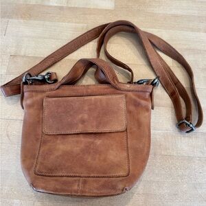 Latico Tan Crossbody Bag with Adjustable Strap and Slouchy Shape
